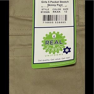 Real School Girls Uniform Skinny Pants